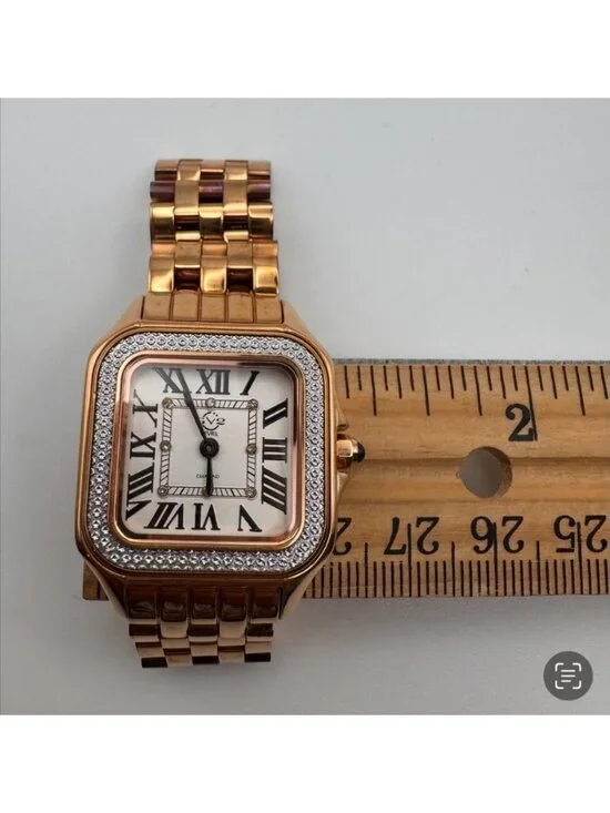 GV2 Gevril Milan 12101 Diamond Watch Rose Gold Swiss Quartz 027/500 Working - Picture 12 of 13